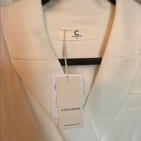 Commense Cream Wrap Knee-Length Dress - Picture 3 of 5